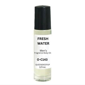 Fresh Water (Men) Body Oil 10 ml Fragrance Pure Uncut 1/3 oz Roll-On Scent